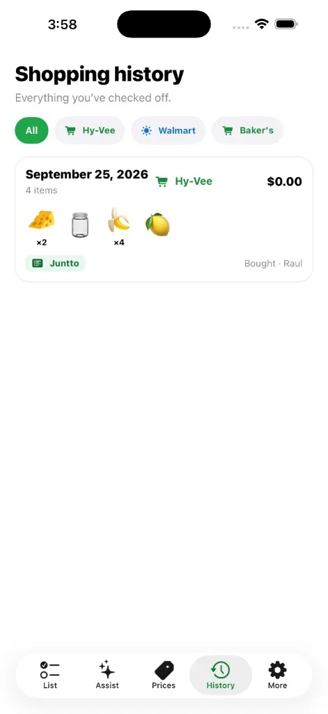 Historial de compras